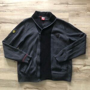 Puma Charcoal Cardigan Sweater